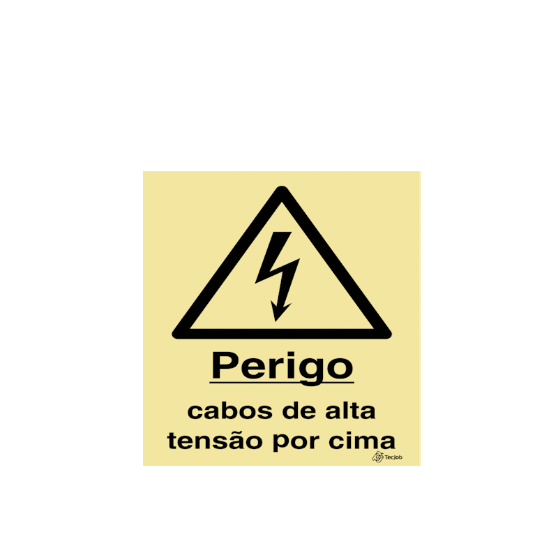 Sinalética Perigo Cabos de Alta Tensão por Cima – IS0150