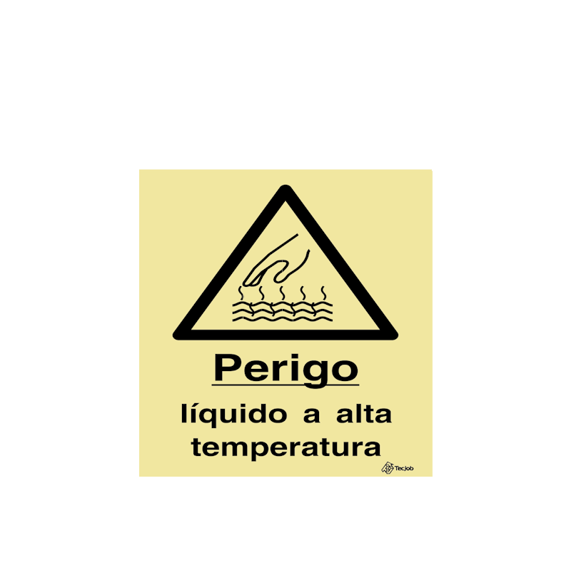 High Temperature Liquid Hazard Warning Sign - ISO 338