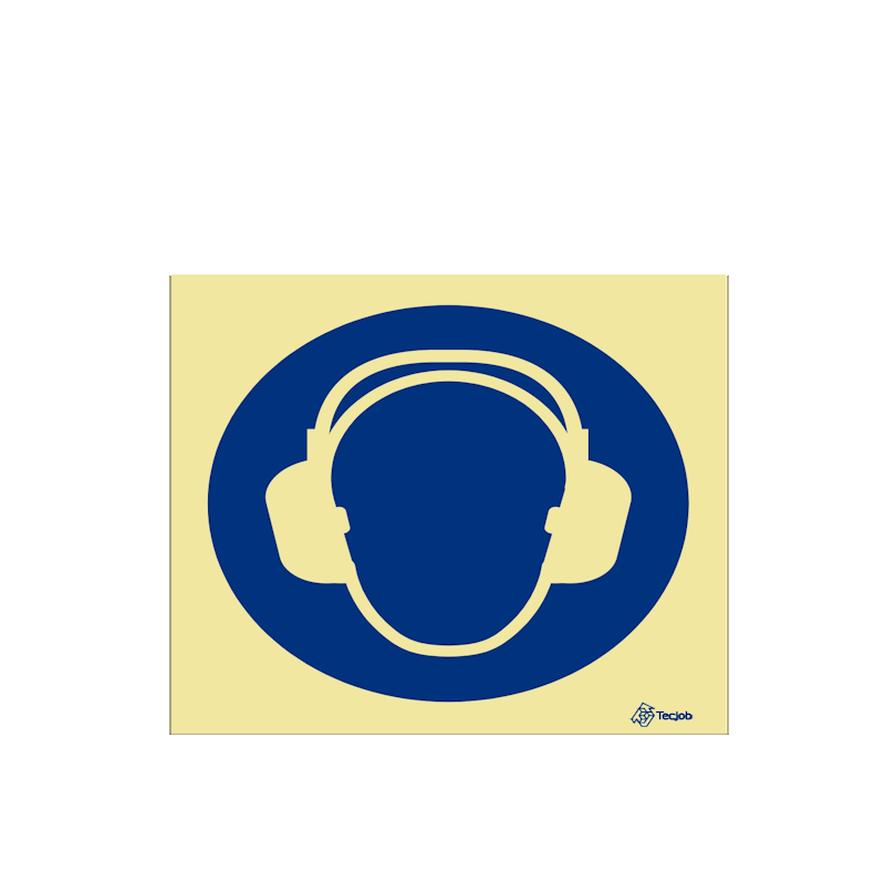 Sinalética Uso Obrigatório de Auriculares de Proteção – OB0011