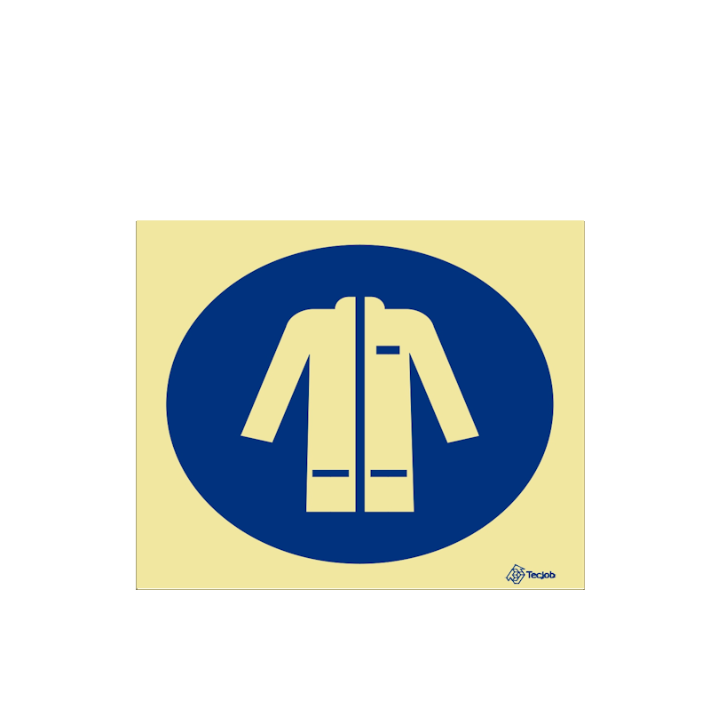 Sinalética Uso Obrigatório de Bata de Proteção - OB0072