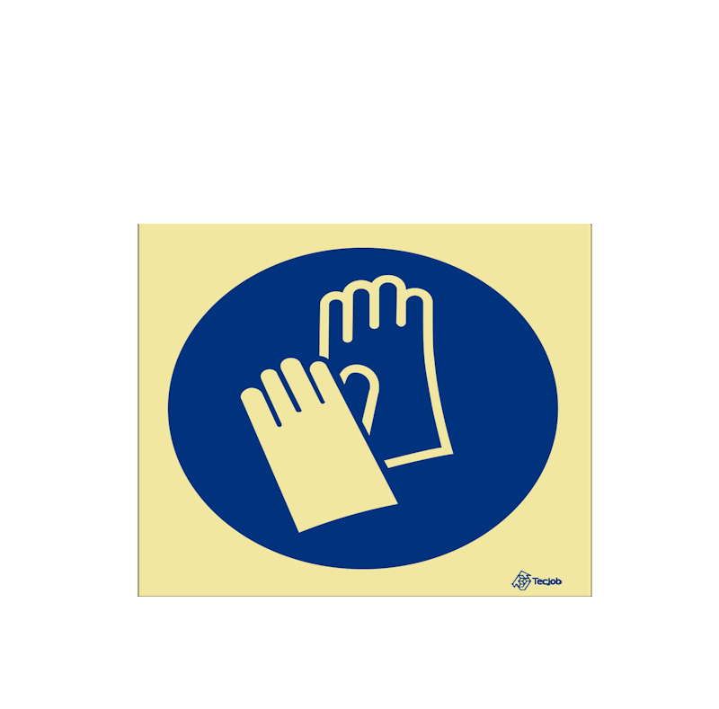 Sinalética Uso Obrigatório de Luvas de Proteção - OB0018