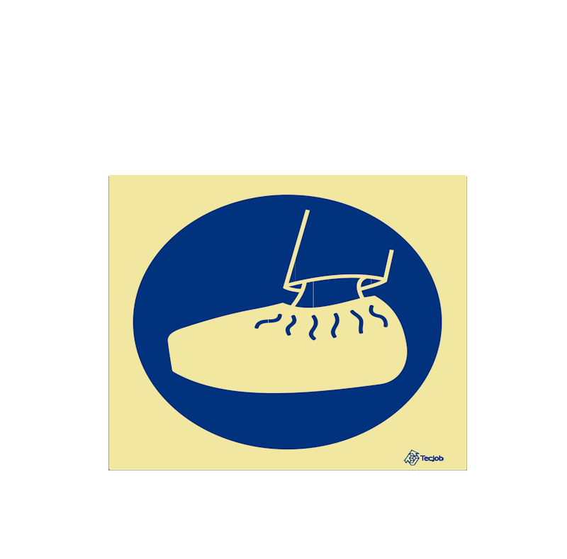 Sinalética Uso Obrigatório de Proteção de Calçado - OB0024