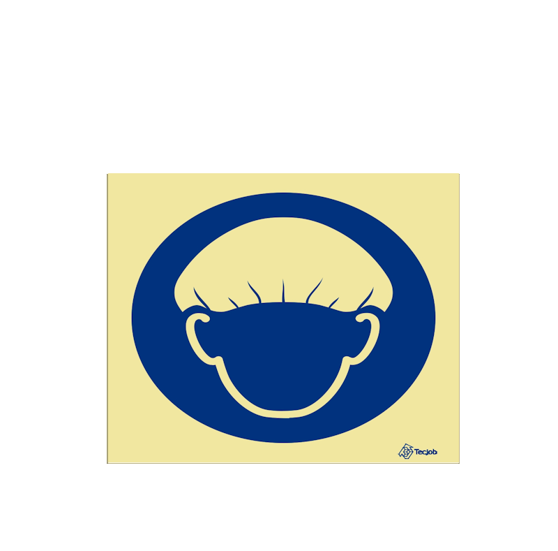 Sinalética Uso Obrigatório de Touca de Proteção - OB0070