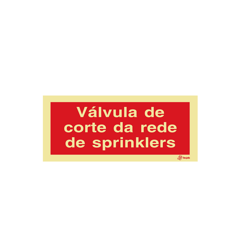 Sinalética Válvula de Corte da Rede de Sprinklers - I0662